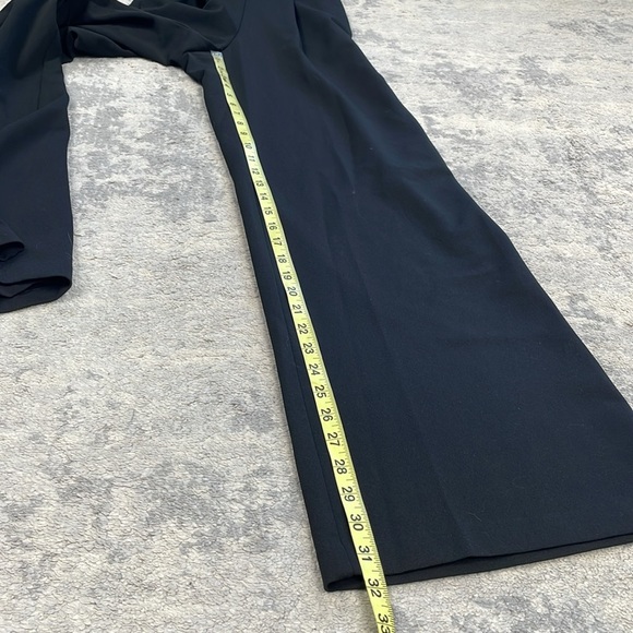 NWT Xscape Ruched Ruffle Scuba Crepe Jumpsuit Black Off The Shoulder Sz 2 - Picture 13 of 15